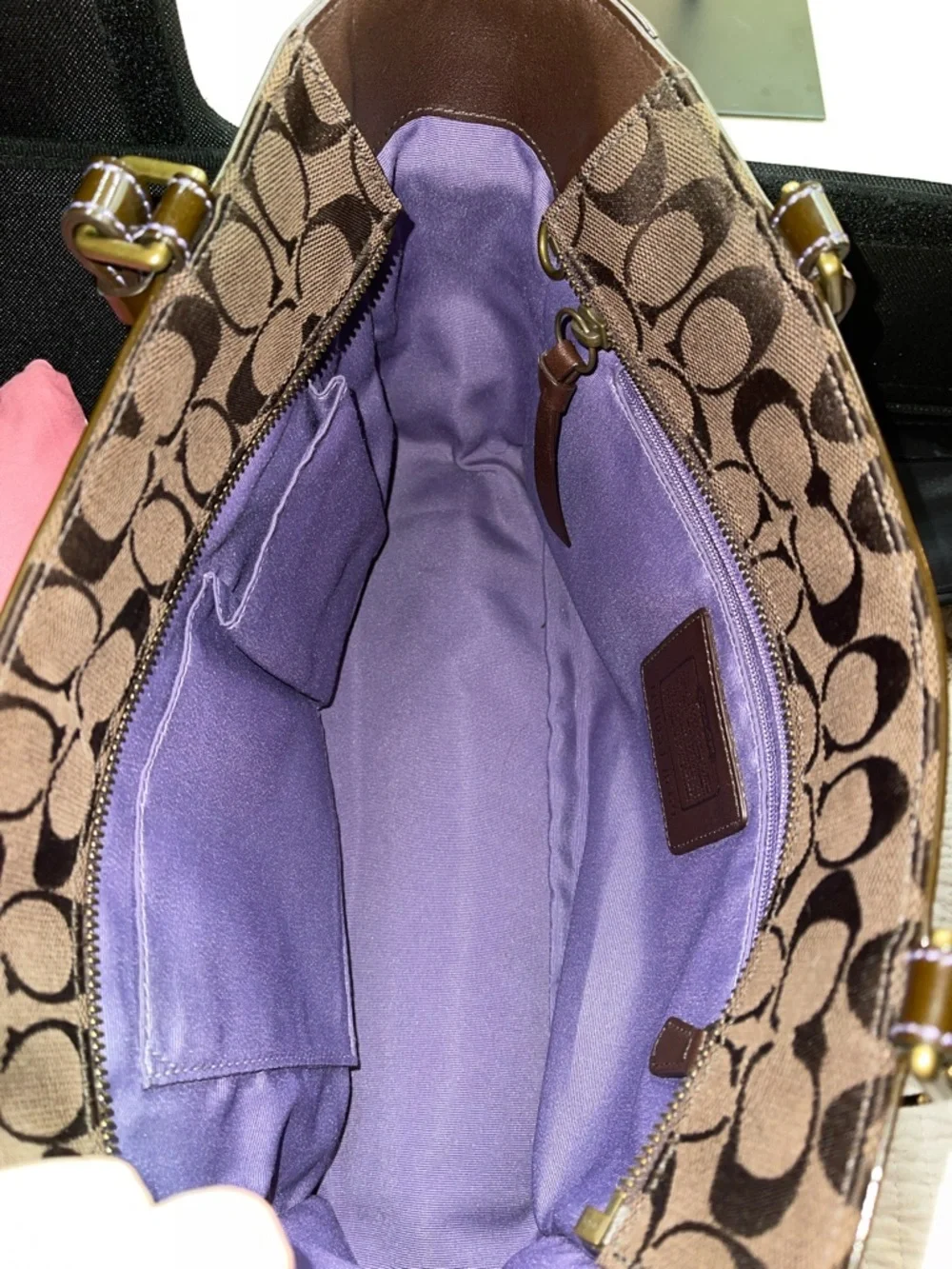 Coach Patchwork Shoulder Tote with Signature C Panels 3 Hangtags H059J-8F69 Rare
